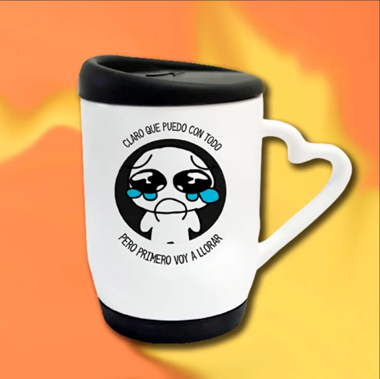 Vaso con Tapa Mas practico par que no haya accidentes